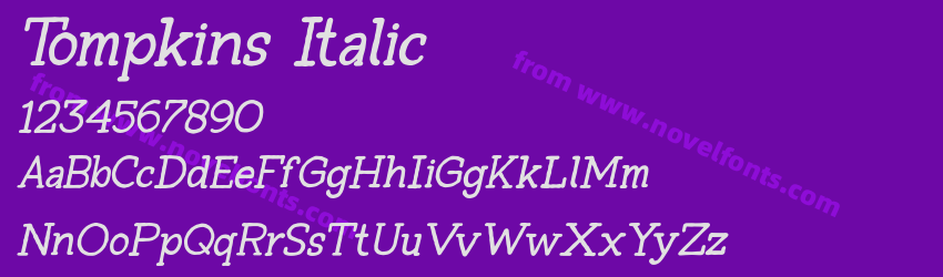 Tompkins ItalicPreview Tompkins ItalicPreview