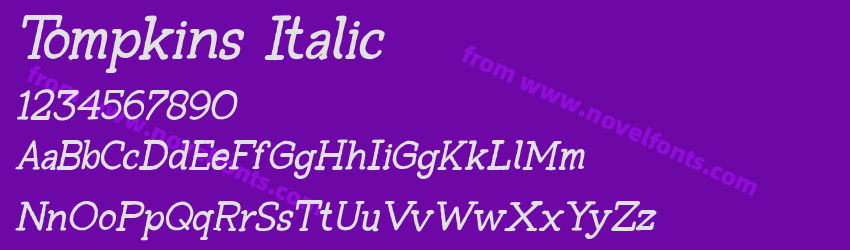 Tompkins ItalicPreview Tompkins ItalicPreview