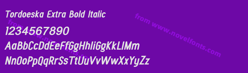 Tordoeska Extra Bold ItalicPreview Tordoeska Extra Bold ItalicPreview