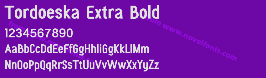 Tordoeska Extra BoldPreview Tordoeska Extra BoldPreview