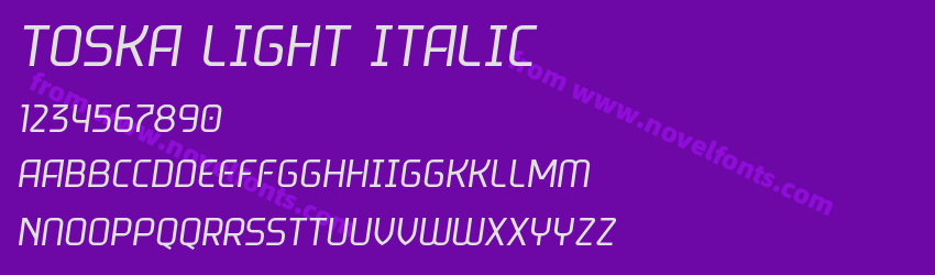 Toska Light ItalicPreview Toska Light ItalicPreview