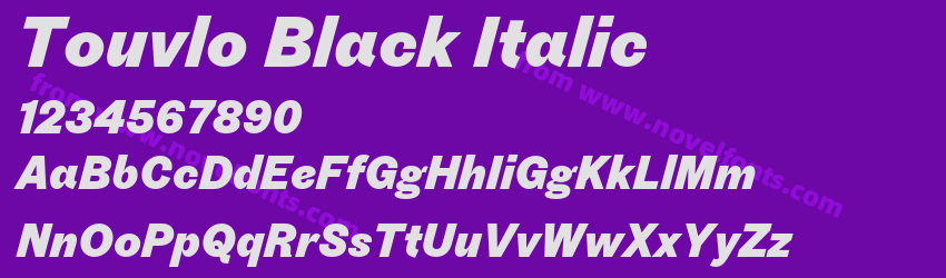 Touvlo Black ItalicPreview Touvlo Black ItalicPreview