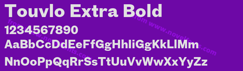 Touvlo Extra BoldPreview Touvlo Extra BoldPreview