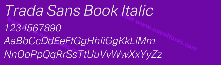 Trada Sans Book ItalicPreview Trada Sans Book ItalicPreview