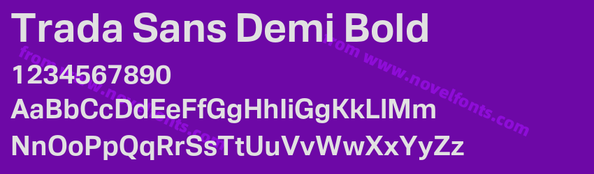 Trada Sans Demi BoldPreview Trada Sans Demi BoldPreview