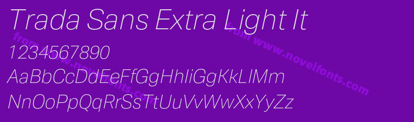 Trada Sans Extra Light ItPreview Trada Sans Extra Light ItPreview