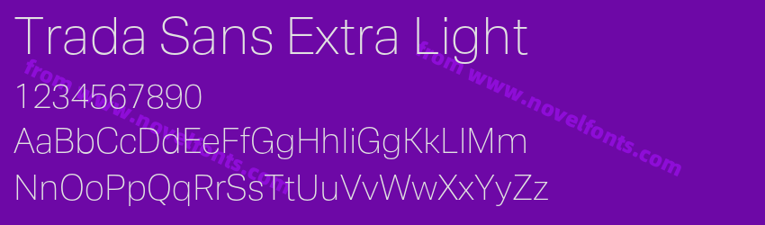 Trada Sans Extra LightPreview Trada Sans Extra LightPreview