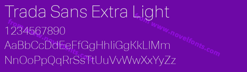Trada Sans Extra LightPreview Trada Sans Extra LightPreview