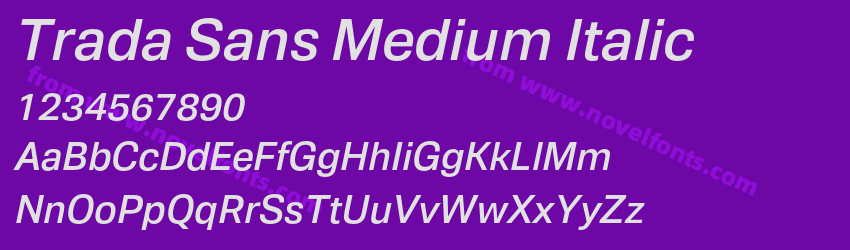 Trada Sans Medium ItalicPreview Trada Sans Medium ItalicPreview