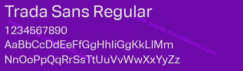 Trada Sans RegularPreview Trada Sans RegularPreview