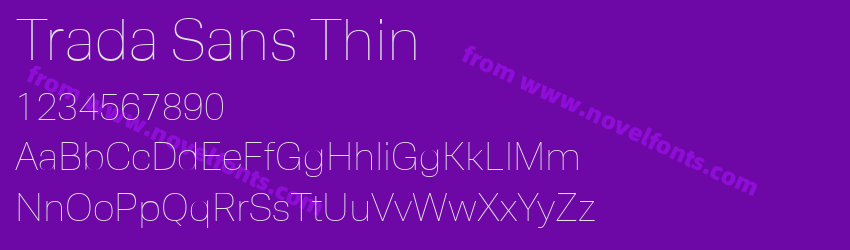 Trada Sans ThinPreview Trada Sans ThinPreview