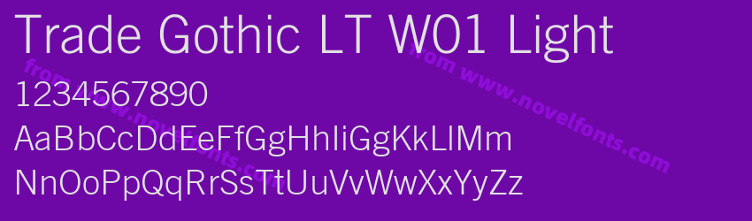 Trade Gothic LT W01 LightPreview Trade Gothic LT W01 LightPreview