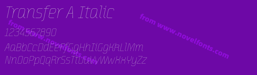 Transfer A ItalicPreview Transfer A ItalicPreview
