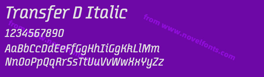 Transfer D ItalicPreview Transfer D ItalicPreview