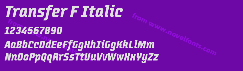 Transfer F ItalicPreview Transfer F ItalicPreview
