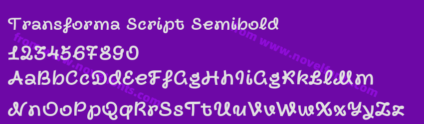 Transforma Script SemiboldPreview Transforma Script SemiboldPreview