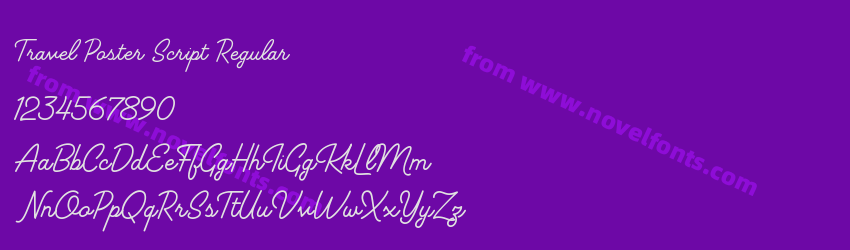 Travel Poster Script RegularPreview Travel Poster Script RegularPreview