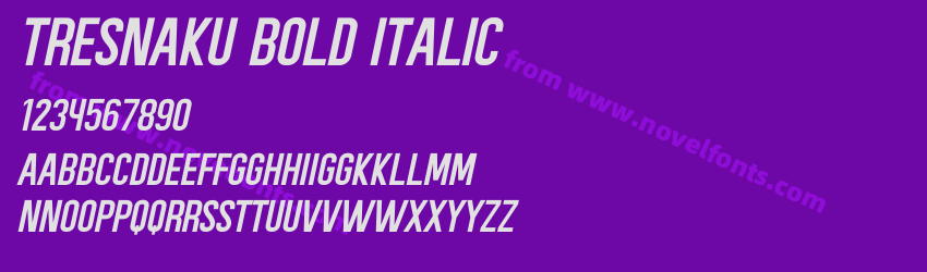 Tresnaku Bold ItalicPreview Tresnaku Bold ItalicPreview