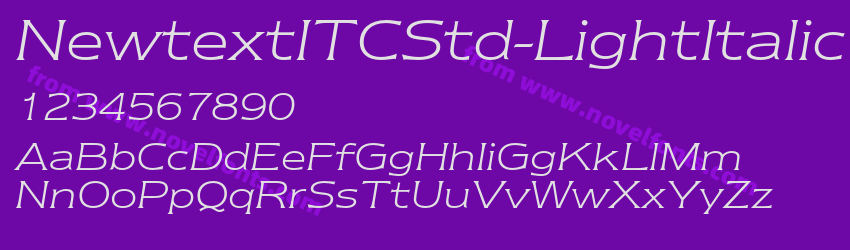 NewtextITCStd-LightItalicPreview