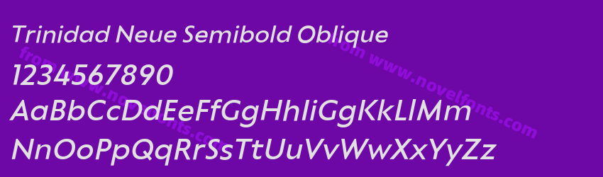 Trinidad Neue Semibold ObliquePreview Trinidad Neue Semibold ObliquePreview
