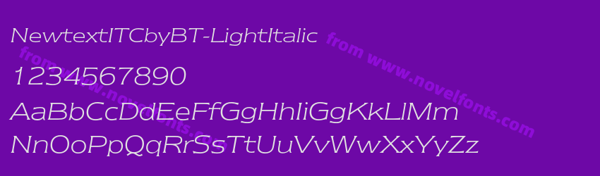 NewtextITCbyBT-LightItalicPreview