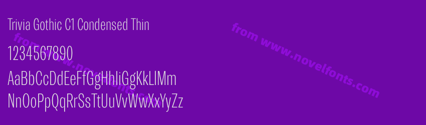 Trivia Gothic C1 Condensed ThinPreview Trivia Gothic C1 Condensed ThinPreview