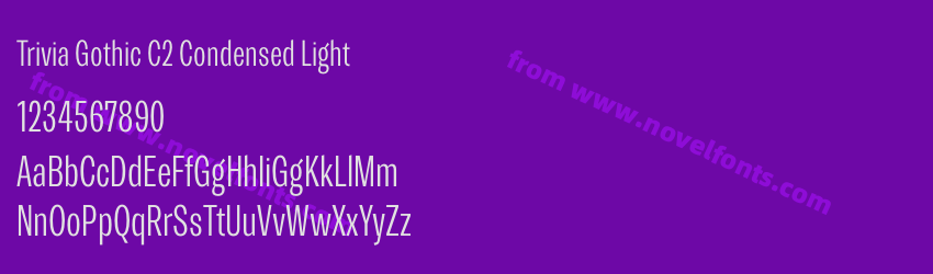 Trivia Gothic C2 Condensed LightPreview Trivia Gothic C2 Condensed LightPreview
