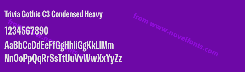 Trivia Gothic C3 Condensed HeavyPreview Trivia Gothic C3 Condensed HeavyPreview