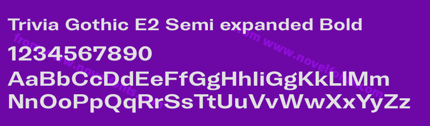 Trivia Gothic E2 Semi expanded BoldPreview Trivia Gothic E2 Semi expanded BoldPreview