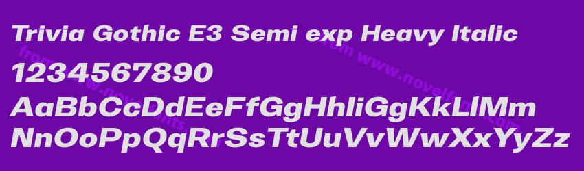 Trivia Gothic E3 Semi exp Heavy ItalicPreview Trivia Gothic E3 Semi exp Heavy ItalicPreview