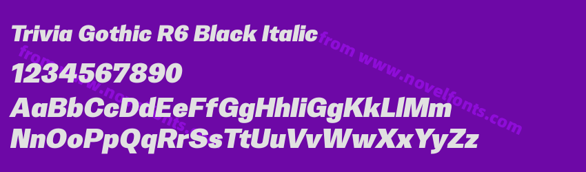 Trivia Gothic R6 Black ItalicPreview Trivia Gothic R6 Black ItalicPreview
