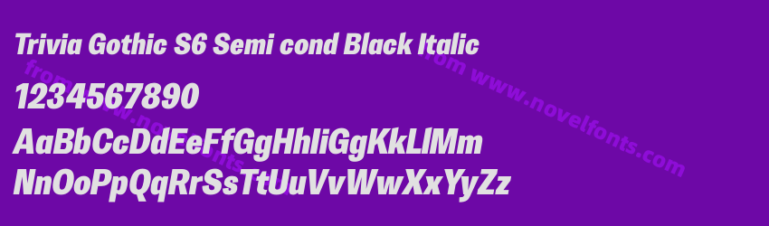 Trivia Gothic S6 Semi cond Black ItalicPreview Trivia Gothic S6 Semi cond Black ItalicPreview