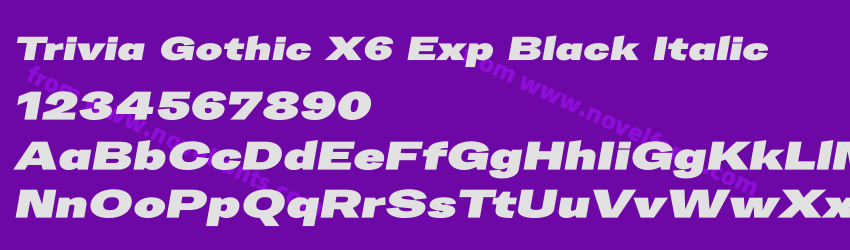 Trivia Gothic X6 Exp Black ItalicPreview Trivia Gothic X6 Exp Black ItalicPreview
