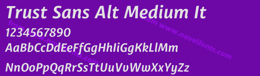 Trust Sans Alt Medium ItPreview Trust Sans Alt Medium ItPreview
