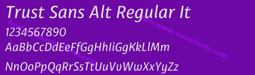 Trust Sans Alt Regular ItPreview Trust Sans Alt Regular ItPreview