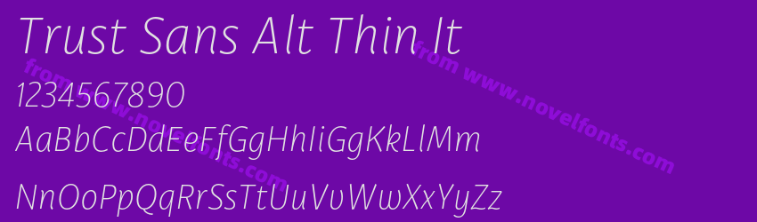 Trust Sans Alt Thin ItPreview Trust Sans Alt Thin ItPreview