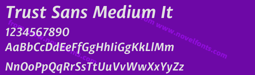 Trust Sans Medium ItPreview Trust Sans Medium ItPreview