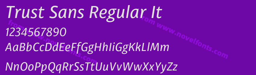 Trust Sans Regular ItPreview Trust Sans Regular ItPreview