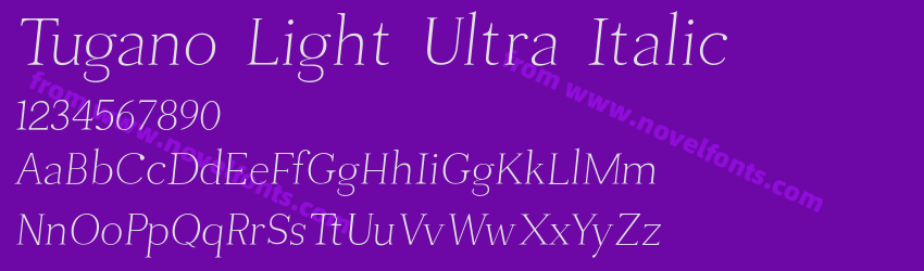 Tugano Light Ultra ItalicPreview Tugano Light Ultra ItalicPreview