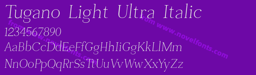 Tugano Light Ultra ItalicPreview Tugano Light Ultra ItalicPreview