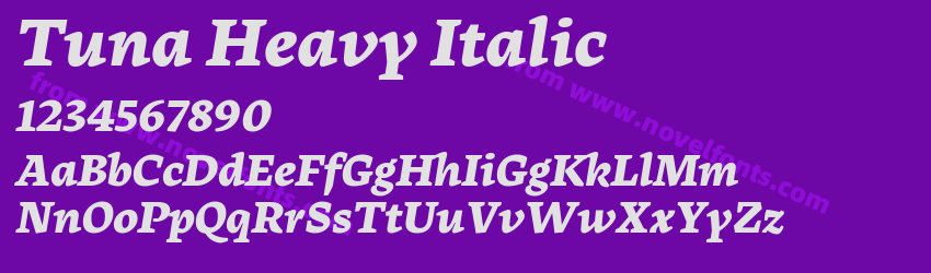 Tuna Heavy ItalicPreview Tuna Heavy ItalicPreview