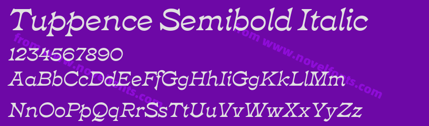 Tuppence Semibold ItalicPreview Tuppence Semibold ItalicPreview