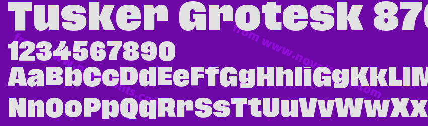 Tusker Grotesk 8700 BoldPreview Tusker Grotesk 8700 BoldPreview
