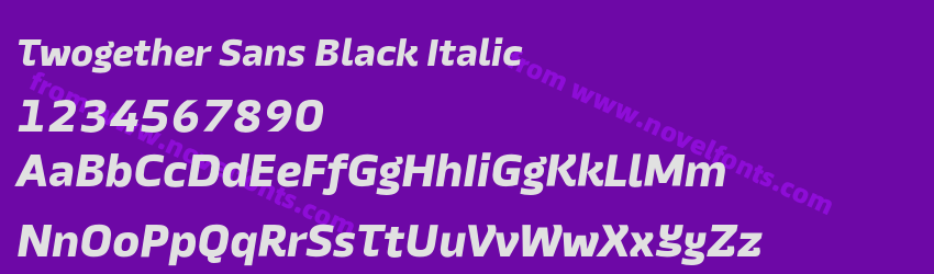 Twogether Sans Black ItalicPreview Twogether Sans Black ItalicPreview