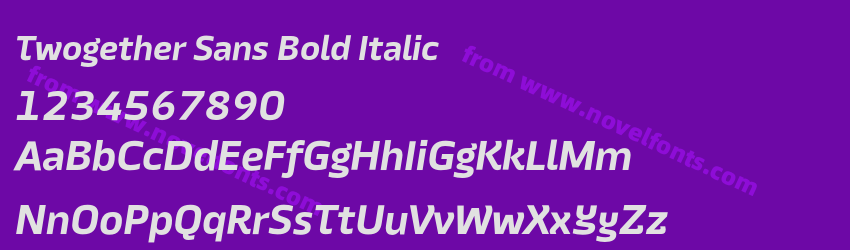 Twogether Sans Bold ItalicPreview Twogether Sans Bold ItalicPreview