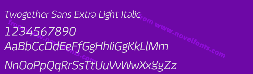 Twogether Sans Extra Light ItalicPreview Twogether Sans Extra Light ItalicPreview