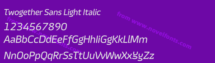 Twogether Sans Light ItalicPreview Twogether Sans Light ItalicPreview