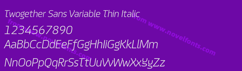 Twogether Sans Variable Thin ItalicPreview Twogether Sans Variable Thin ItalicPreview