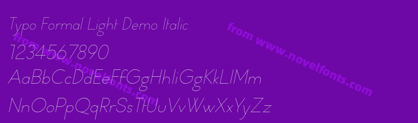 Typo Formal Light Demo ItalicPreview Typo Formal Light Demo ItalicPreview