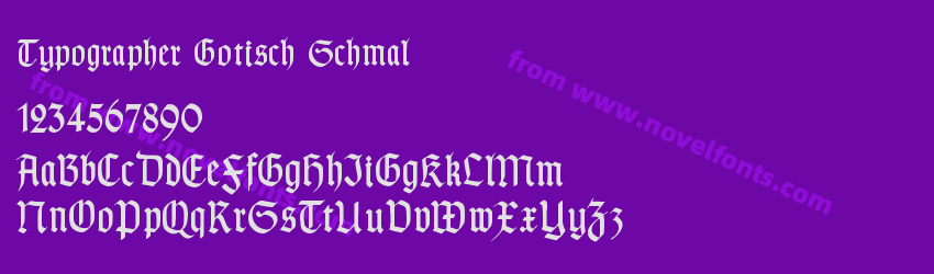 Typographer Gotisch SchmalPreview Typographer Gotisch SchmalPreview